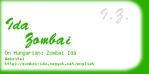 ida zombai business card